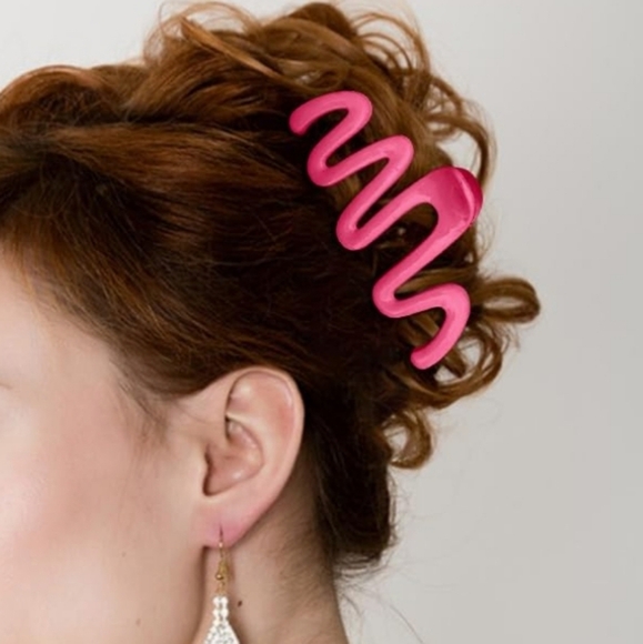 ITingstere Y2K Squiggle 6 Pack Hair Claws Pearl/Purple/Pink/Yellow/Blue/Red - Picture 4 of 7